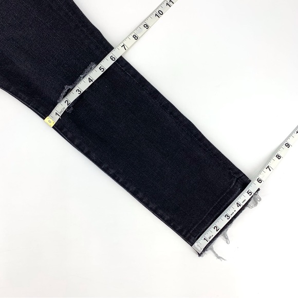 Lucky Brand Black Lolita Ankle Capri Mid Rise Distressed Raw Hem Jeans, 4 - Picture 13 of 15